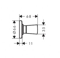 LLAVE de PASO EMPOTRADA LOGIS HANSGROHE